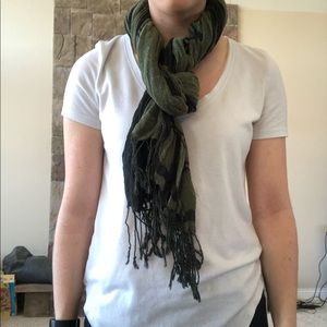 BOGO 1/2 OFF Olive & Black Plaid Knit Scarf